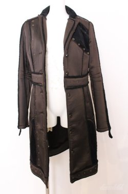 画像1: Ozz Croce / 裏ボアロングサテンコート  ブラウン O-25-08-20-1050-OO-CO-IG-OS