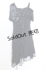 Ozz Croce / レースアップワンショルカットワンピース  ブラック O-25-08-20-1055-OO-OP-IG-OS