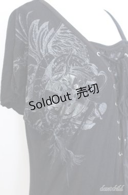 画像2: Ozz Croce / レースアップワンショルカットワンピース  ブラック O-25-08-20-1055-OO-OP-IG-OS