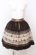 axes femme / メッセージptスカート M ブラウン O-25-08-20-1058-AX-SK-IG-OS