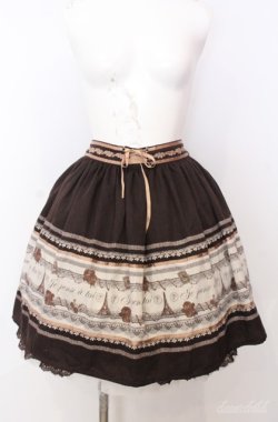 画像1: axes femme / メッセージptスカート M ブラウン O-25-08-20-1058-AX-SK-IG-OS
