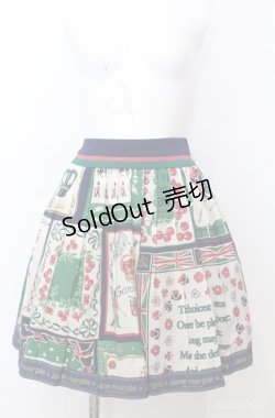 画像1: Jane Marple / Here's to the Queen 2Faceスカート M ネイビー×グリーン O-25-08-20-1060-JM-SK-IG-OS