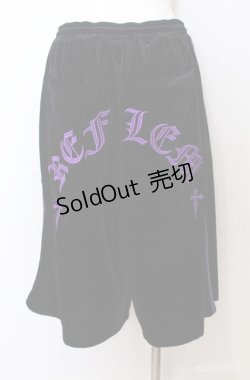 画像3: REFLEM / ベロア刺繍ハーフパンツ  ブラック×パープル O-25-08-20-1061-PU-PA-IG-OS