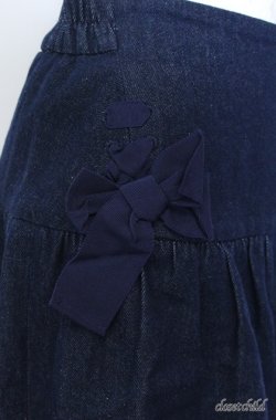 画像2: Franche Lippee / グログランリボンデニムキュロット S インディゴ O-25-08-20-1062-LO-PA-IG-OS