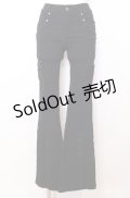 Ozz oneste / ローズエンブロイダリーストレッチパンツ  ブラック O-25-08-20-1063-OO-PA-IG-OS