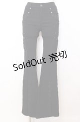 Ozz oneste / ローズエンブロイダリーストレッチパンツ  ブラック O-25-08-20-1063-OO-PA-IG-OS