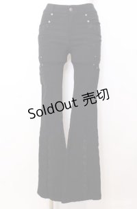 Ozz oneste / ローズエンブロイダリーストレッチパンツ  ブラック O-25-08-20-1063-OO-PA-IG-OS
