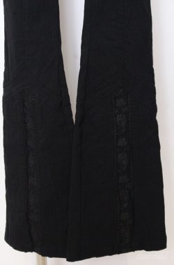 画像2: Ozz oneste / ローズエンブロイダリーストレッチパンツ  ブラック O-25-08-20-1063-OO-PA-IG-OS