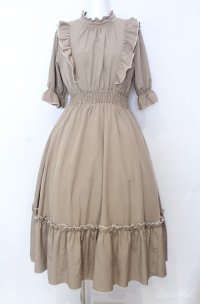 m petit by misako / NINA'SコラボAMハイショクメローワンピース M ベージュ O-25-08-20-1011-LO-OP-OW-OS