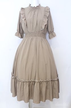 画像1: m petit by misako / NINA'SコラボAMハイショクメローワンピース M ベージュ O-25-08-20-1011-LO-OP-OW-OS