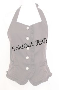 axes femme POETIQUE / ホルターフリルベスト  ブラウン O-25-08-20-1012-AX-TO-IG-OS