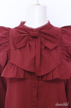 画像2: axes femme POETIQUE / ビッグリボンブラウス M ワイン O-25-08-20-1017-AX-BL-IG-OS