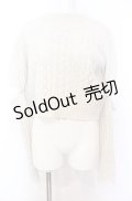 axes femme POETIQUE / アームウォーマー付ニットプルオーバー M ベージュ O-25-08-20-1018-AX-TO-OW-OS