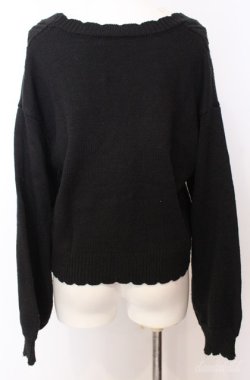 画像2: axes femme / パールボタンニットカーディガン F クロ O-25-08-20-1020-AX-TO-OW-OS