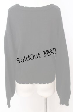 画像2: axes femme / パールボタンニットカーディガン F クロ O-25-08-20-1020-AX-TO-OW-OS