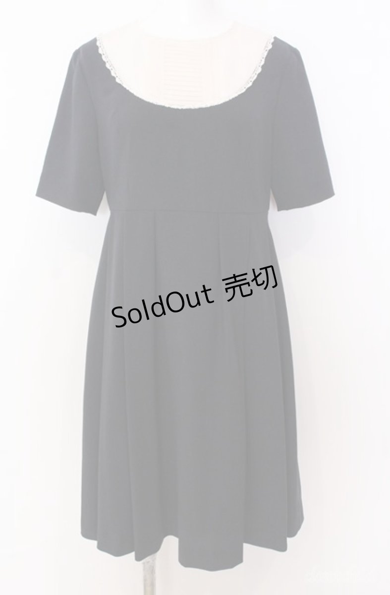 画像1: Jane Marple / ガーゼタックワンピース M クロ×シロ O-25-08-20-1023-JM-OP-IG-ZT078 (1)