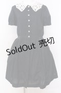 Jane Marple / カットワークレースカラーワンピース M クロ×シロ O-25-08-20-1025-JM-OP-IG-OS