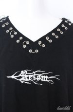 画像2: REFLEM / ピアスリング朔望半袖Tシャツ  ブラック O-25-08-20-1028-PU-TO-IG-ZT189 (2)