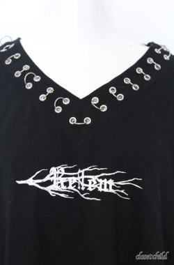 画像2: REFLEM / ピアスリング朔望半袖Tシャツ  ブラック O-25-08-20-1028-PU-TO-IG-OS