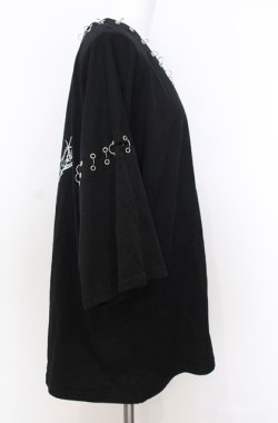 画像3: REFLEM / ピアスリング朔望半袖Tシャツ  ブラック O-25-08-20-1028-PU-TO-IG-OS