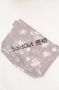 PINK HOUSE / 総柄ラミネートポーチ  ワイン O-25-08-20-012-LO-ZA-OW-OS