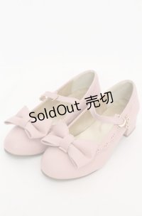 axes femme kawaii / ローヒールリボンパンプス M ピンク O-25-08-20-121-AX-SH-OW-ZT0822A