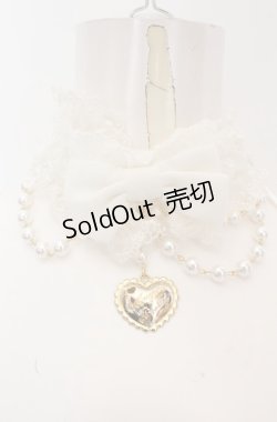 画像1: Angelic Pretty / スカラップハートプリンセスチョーカー  シロ O-25-08-20-125-AP-AC-OW-OS