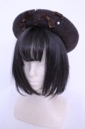 m petit by misako / AMミニリボンバスクベレー 57.5ｃｍ ブラウン O-25-08-20-130-LO-AC-OW-OS