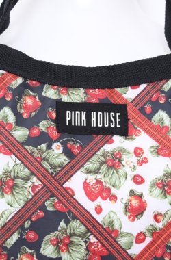 画像2: PINK HOUSE / いちご柄ビニールバッグ  アカ×クロ O-25-08-20-015-LO-BG-OW-OS