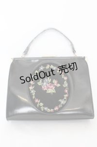 an another angelus / 花刺繍フレームハンドバッグ  クロ O-25-08-20-019-CA-BG-OW-OS