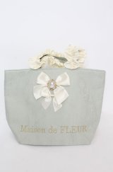 Maison de FLEUR / ロココフリルハンドルトートバッグ  ミントグリーン O-25-08-20-020-LO-BG-OW-OS