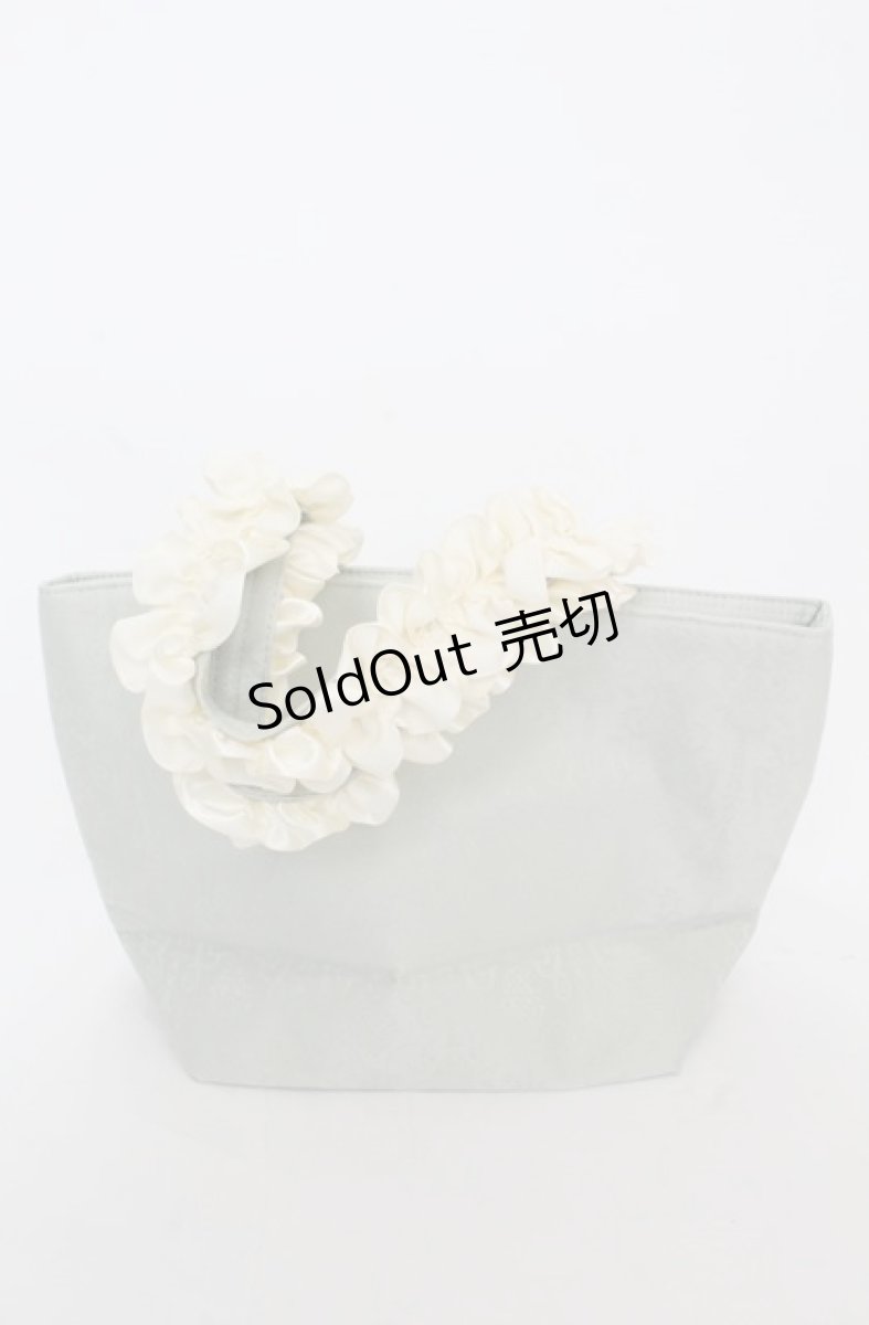 画像2: Maison de FLEUR / ロココフリルハンドルトートバッグ  ミントグリーン O-25-08-20-020-LO-BG-OW-ZT501 (2)