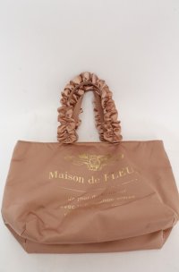 Maison de FLEUR / フリルハンドルトートバッグ  ベージュ O-25-08-20-021-LO-BG-OW-OS