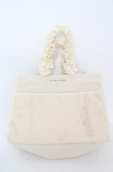 Maison de FLEUR / 阪急西宮限定フロントレースフリルハンドルトートバッグ  アイボリー O-25-08-20-026-LO-BG-OW-OS