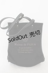 Maison de FLEUR / ジャガードスクエアトートバッグ  クロ O-25-08-20-027-LO-BG-OW-ZT501