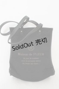 Maison de FLEUR / ジャガードスクエアトートバッグ  クロ O-25-08-20-027-LO-BG-OW-ZT501