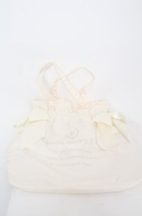 Maison de FLEUR / ダブルリボンギャザートートバッグ  アイボリー O-25-08-20-028-LO-BG-OW-OS