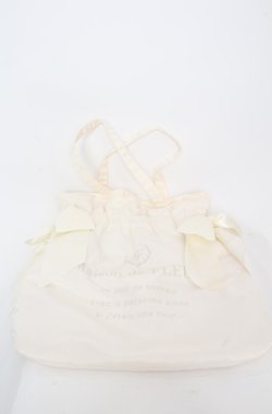 画像1: Maison de FLEUR / ダブルリボンギャザートートバッグ  アイボリー O-25-08-20-028-LO-BG-OW-OS