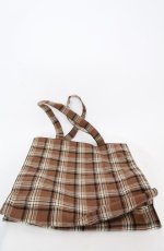 画像2: Maison de FLEUR / EC限定チェック柄スクエアトートバッグ  ブラウン O-25-08-20-036-LO-BG-OW-ZT501 (2)