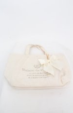 画像1: Maison de FLEUR / EC限定フラワージャガードタックトートバッグ  アイボリー O-25-08-20-038-LO-BG-OW-ZT501 (1)