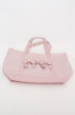 画像1: Maison de FLEUR / ギンガムチェックSトートバッグ  ピンク O-25-08-20-039-LO-BG-OW-ZT501 (1)