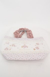 Maison de FLEUR / Marroncream イースターフリルトートバッグ  ピンク O-25-08-20-040-LO-BG-OW-OS