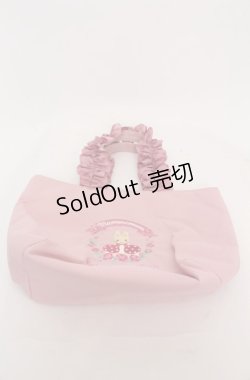 画像1: Maison de FLEUR / マロンクリームフリルハンドトートバッグ  ピンク O-25-08-20-041-LO-BG-OW-ZT501