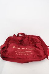 Maison de FLEUR / サテンキャリーオンバッグ  ワイン O-25-08-20-043-LO-BG-OW-OS