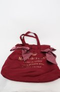 Maison de FLEUR / ダブルリボンギャザートートバッグ  ワイン O-25-08-20-045-LO-BG-OW-OS