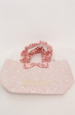 画像1: Maison de FLEUR / marroncream フリルハンドルトートバッグ  ピンク O-25-08-20-048-LO-BG-OW-ZT501 (1)