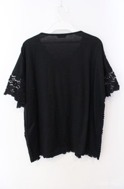 画像2: INGEBORG / 花モチーフレースカットソー  クロ O-25-08-21-033-LO-TO-OW-OS