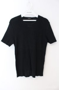 INGEBORG / ロゴ刺繍テレコニットソー L クロ O-25-08-21-036-LO-TO-OW-ZI