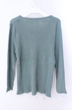画像3: INGEBORG / モチーフ使いテレコニットソー 11号 グリーン O-25-08-21-037-LO-TO-OW-OS