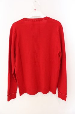 画像3: INGEBORG / 花モチーフ使いカーディガン 11号 アカ O-25-08-21-038-LO-TO-OW-ZI